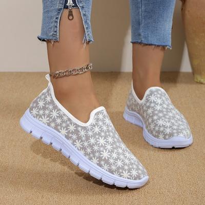 Lässige Sportschuhe mit weicher Sohle und runder Spitze für Damen, atmungsaktiv