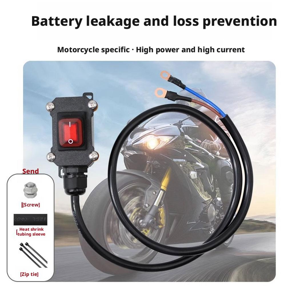12V Motorcycle Battery Disconnect Switch Battery Disconnector Isolator Cut Off Switch Kit For Universal Motorcycle Battery