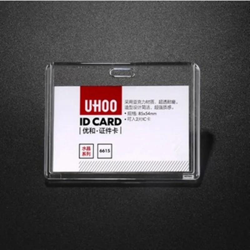 Fashion Clear Card Cover Plastic Transparent Card Holder for Business Bank ID Credit Card