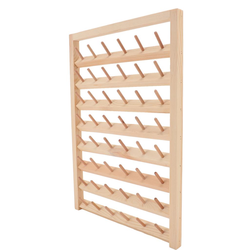 48 Spools Thread Rack Wall Mounted DIY Eco Friendly Embroidery Spool Thread Organizer for Household