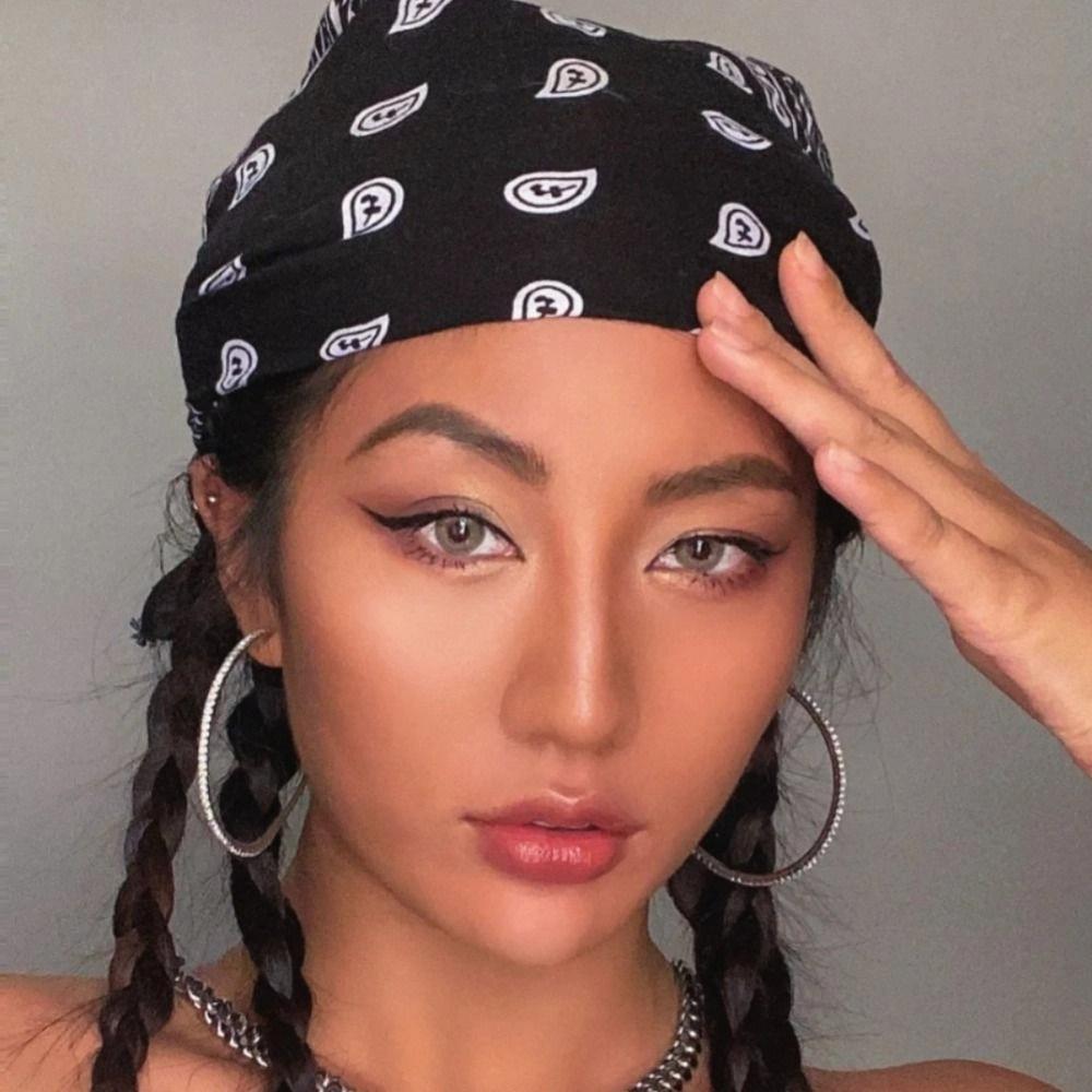 Star Y2k Print Turban All-match Small Square Scarf Exquisite Printed Headscarf  Vacation