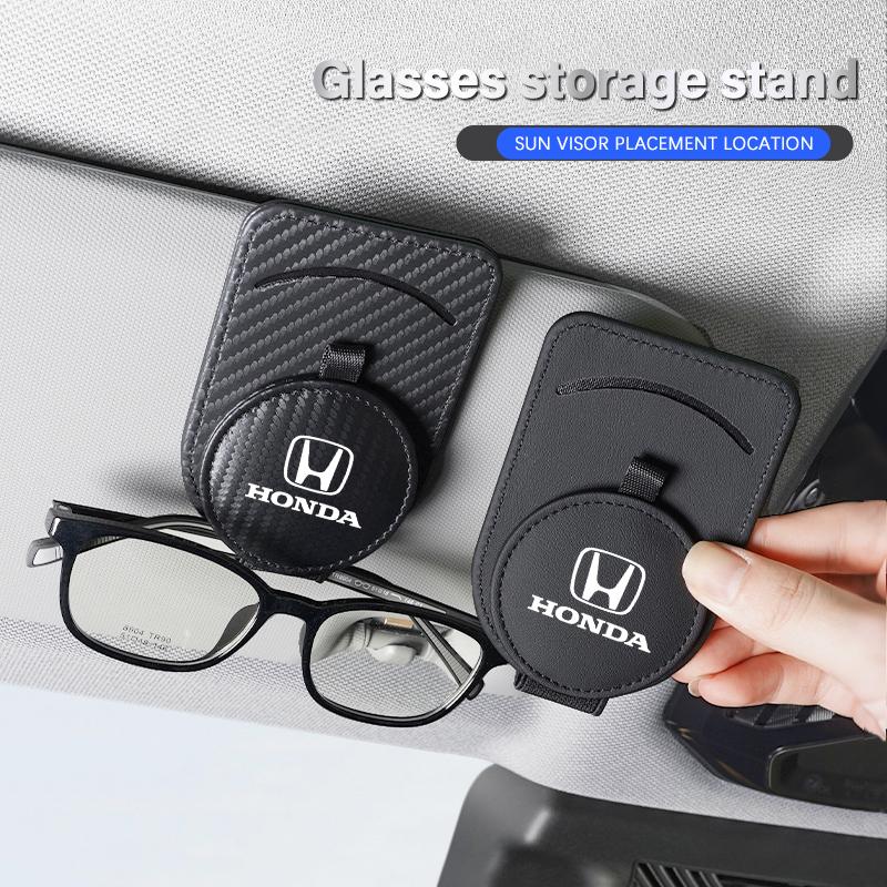 Car Visor Glasses Clip Car Emblem Card sunglasses Bracket For Honda Civic Accord Crosstour Spirior Odyssey Avancier UR-V Sienna
