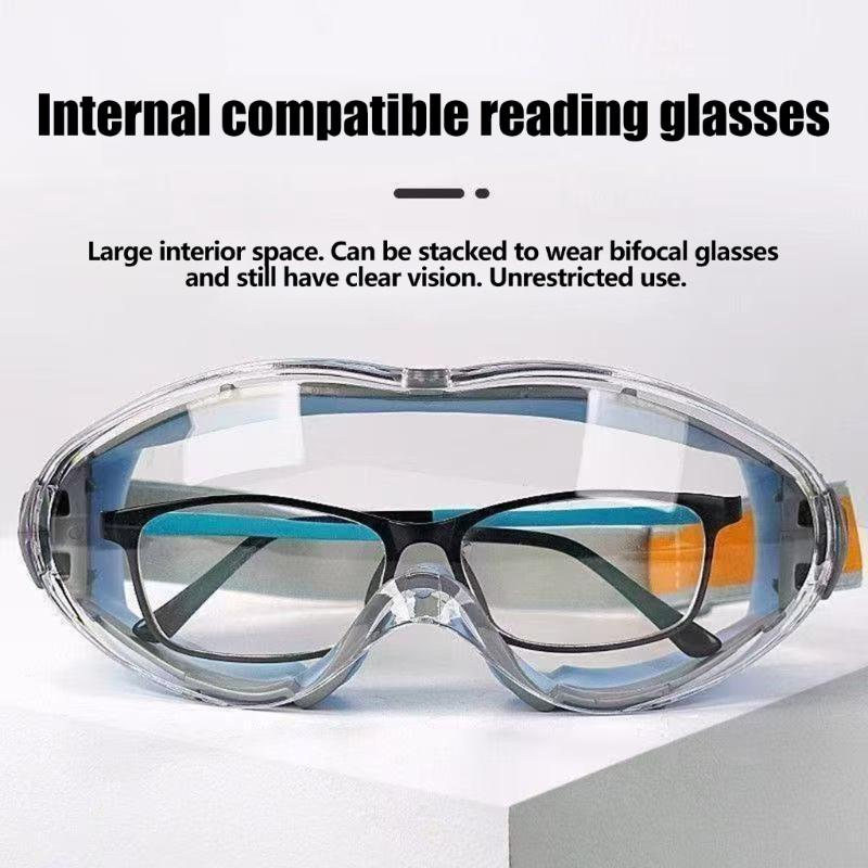 Adult Eye Cover Glasses with Wide Clear Lens and Secure Band for Cycling Dust Wind and Daily Outdoor Work for Daily Use