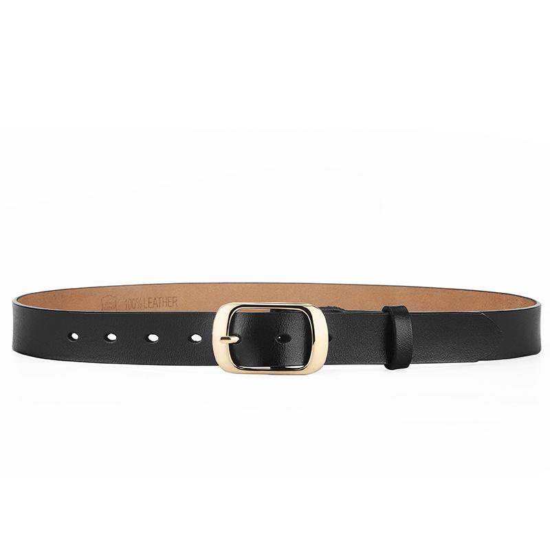 Women'S Pin Buckle Belt Leather Decoration Fashion Cowhide Women'S Simple Belt Direct Supply
