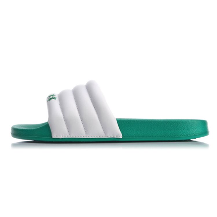 

Тапочки женские Li Ning Bubble Slide Silent One Strap, белые, зеленые, ABTQ004-4