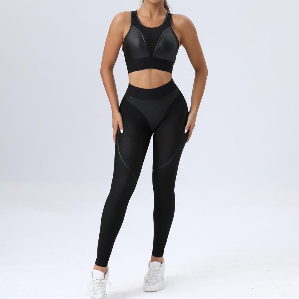 Europäischer & Amerikanischer V-Ausschnitt Rückenfreier Yoga Jumpsuit - Enganliegende Sport- & Fitnessbekleidung für Damen