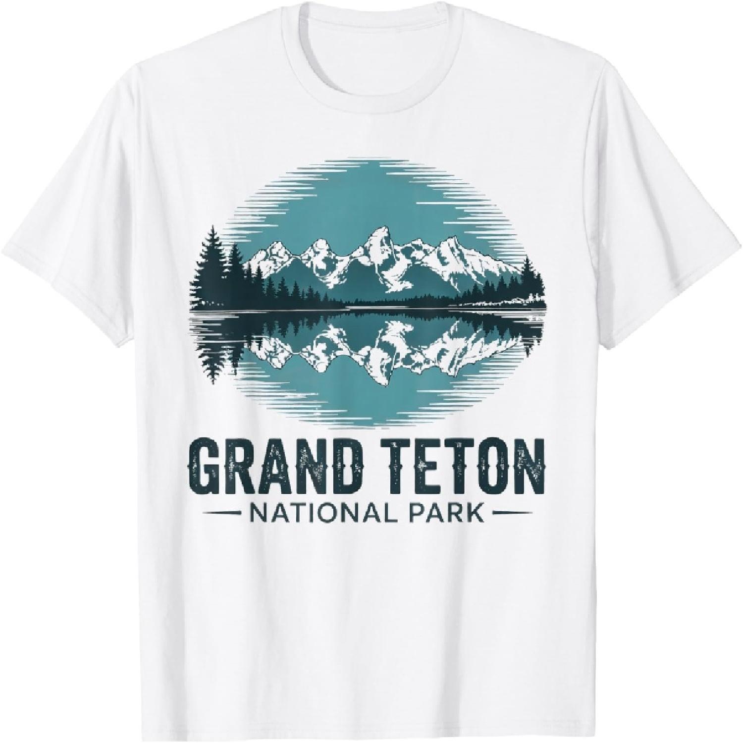 Grand Teton National Park Retro Outdoor US National Park T-Shirt S