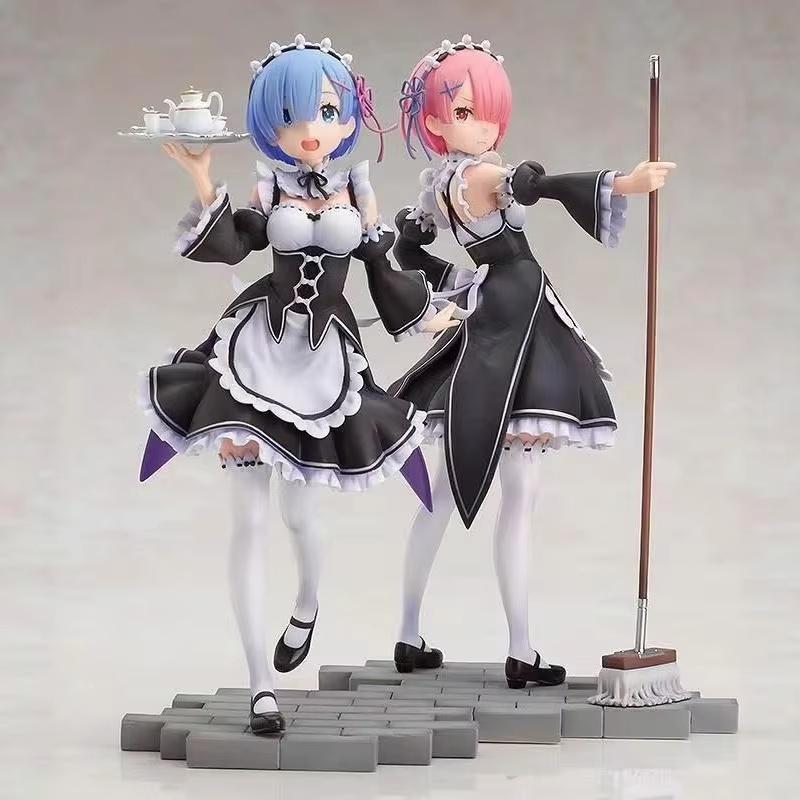 Re: Life In A Different World From Zero Series Rem Ram Cute Girl Maid Pvc Figure Toys Collect Decoration Anime Festival Gifts
