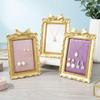 Tabletop Jewelry Display Stand with Soft Lined Panel and Frame for Necklaces Earrings Rings, Home Organization