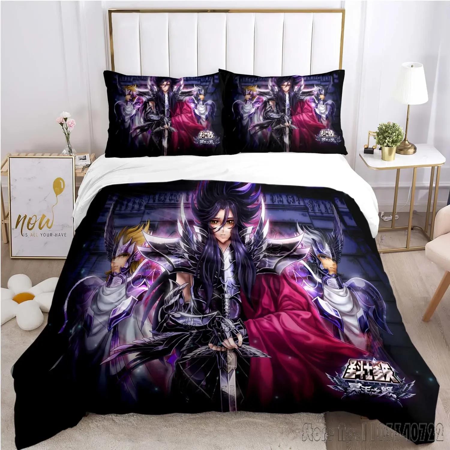 

Admire Saint Seiya Patern Carton Soft Duvet Cover Set HD Warm Comforter Cover for Children Kids Beding Sets Bedclothes Bedrom Decor 120*200cm Single