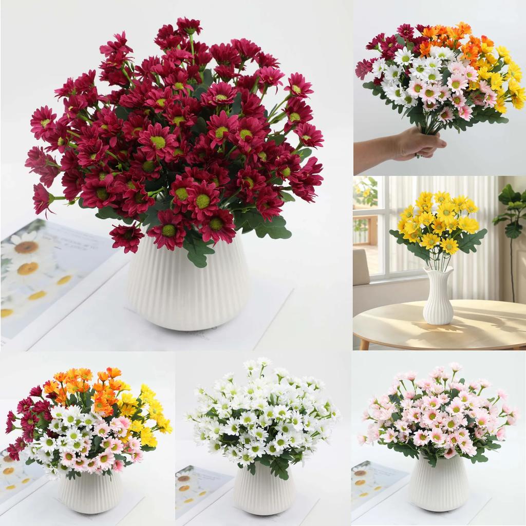 Sonnenblume Kleine Gänseblümchen Kamillensträuße Hochzeitsdekoration Heimdeko DIY Künstliche Chrysanthemen Lebensechte Gefälschte Gänseblumen Geschenk