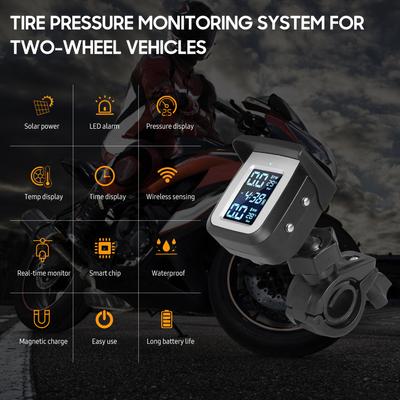 TPMS Tyre Pressure Monitoring System Solar Power Wireless Tire Pressure Monitoring System with 2