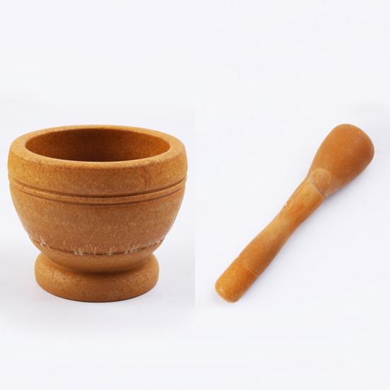 Garlic Masher Bowl Mashing Household Crushing Jar Mortar Pestle Kitchen Gadget