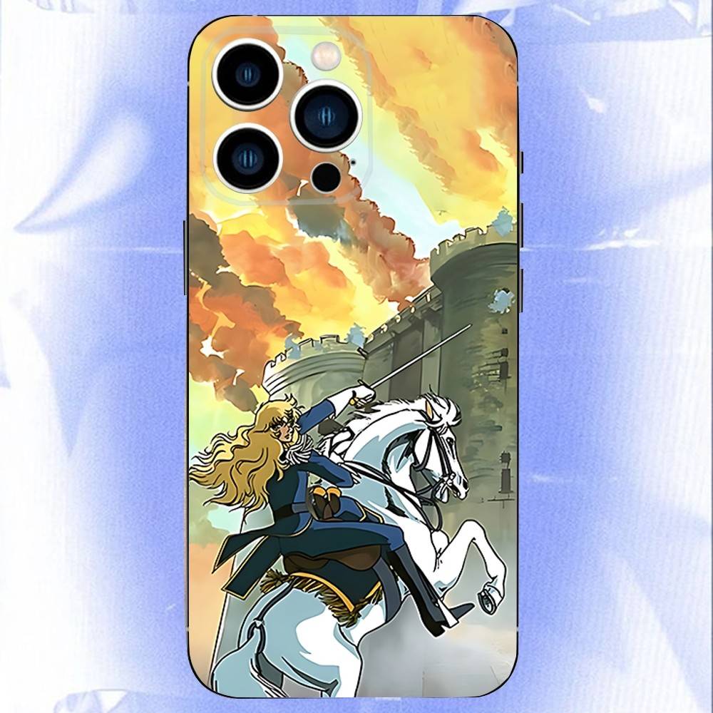 Rose of V-Versailles Lady Oscar For iPhone 12,16,13,14,15,17,11,Pro,Max,Plus,E,Air,Mini TPU Soft to Skin-friendly phone case