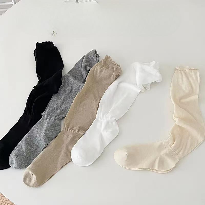 Ballet-style Socks, Women's Thigh-high Socks, Autumn and Winter Thin Lace Pile Socks, Long Socks, School Style