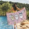 Cute C-Chiika-waS Towel Quick Drying Beach Towels Are Suitable For Swimming Pools Camping Yoga And The Gym