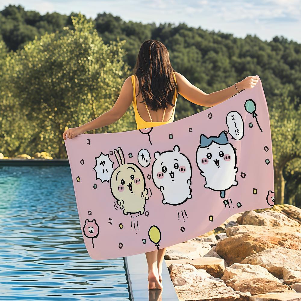 Cute C-Chiika-waS Towel Quick Drying Beach Towels Are Suitable For Swimming Pools Camping Yoga And The Gym