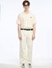 CLEVER FIELD Clover Embroidered Essential Pique T-Shirt_Cream