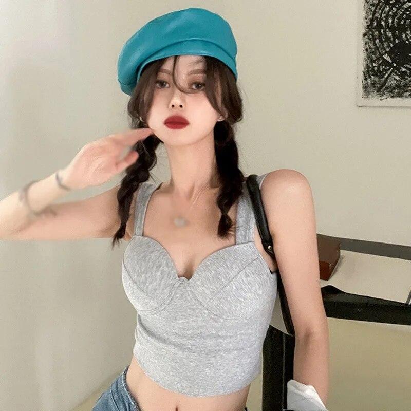 Camisa básica Slim Fit Casual Regata Decote em V Sem Fio Camiseta Básica Cor Sólida Sem Mangas Camisolas para Mulheres