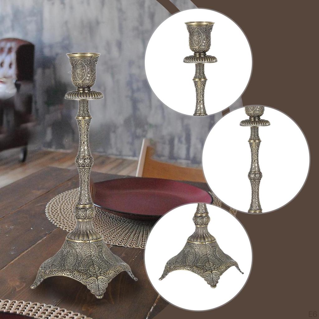 Tapered Candle Holder Candelabrum Club Farmhouse Zinc Alloy Ornament Stand Candlestick for