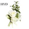 Forest Style Corsage White Wedding Flower Rustic Bridal Groom Boutonniere for Prom Lightweight Bride Bridesmaid Groomsman Western Silk