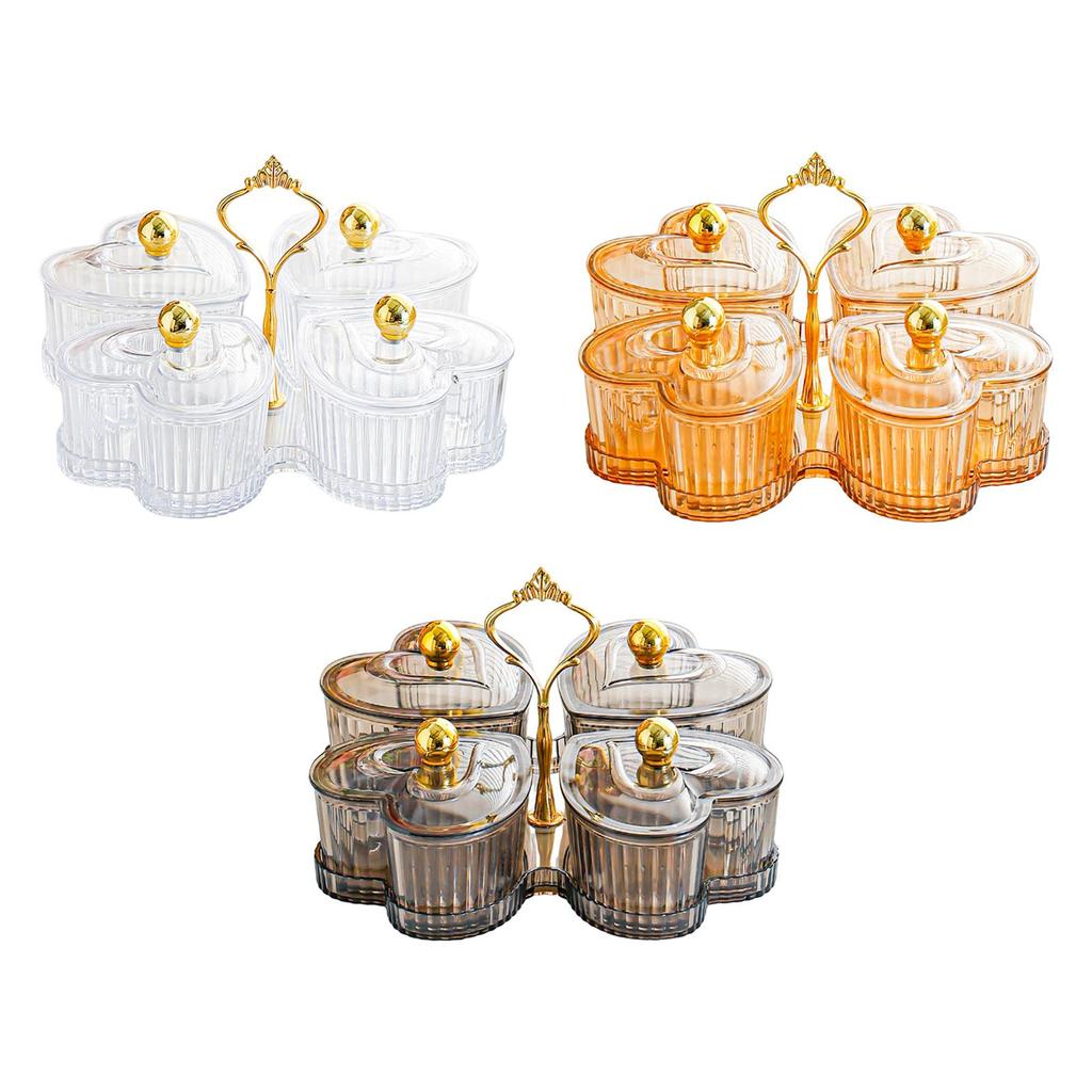 Divided Serving Tray Food Display Desktop Decor Decorative Appetizer Tray Snack Platter Nut Serving Dish for Cookies Chip Sweets