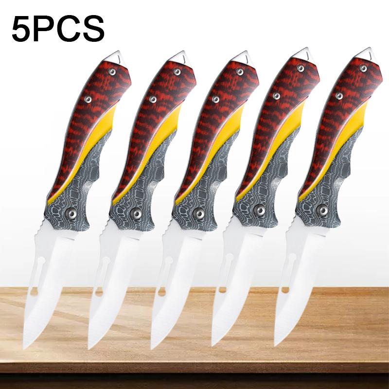 Stainless Steel Fruit Knife Folding Pocket Knife Multifunctional Portable Barbecue Knives Kitchen Cooking Meat Cleaver Cutting