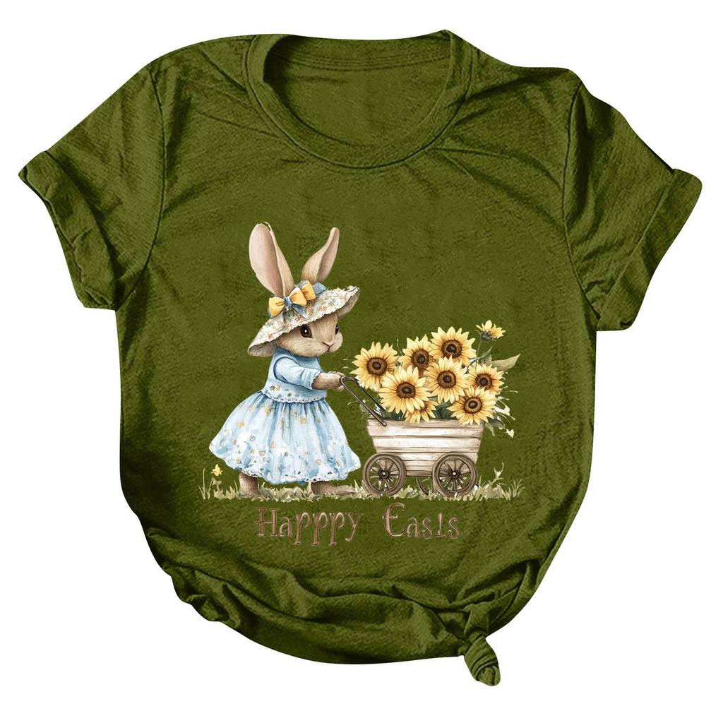 Naiste Mood Vabaaja Trükiga Ümara Kaelusega Pullover Lühikeste Varrukatega T-särk Topp