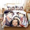 Fashion Anime Hell's Paradise: Jigokuraku Bedding Set Cartoon Three-piece Set Adult Kid Bedroom Duvet Cover Sets Home Textiles