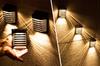Dekoracyjna Lampa Lampka Solarna Led Czarna Ścienna Dekoracja Kinkiet Ip65