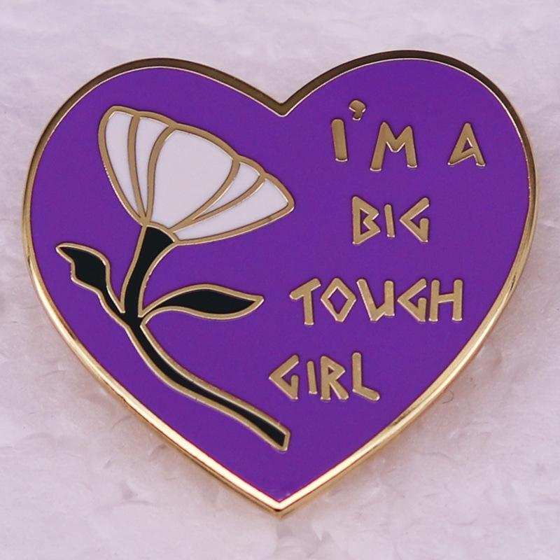 Strong Big Girl Enamel Pin