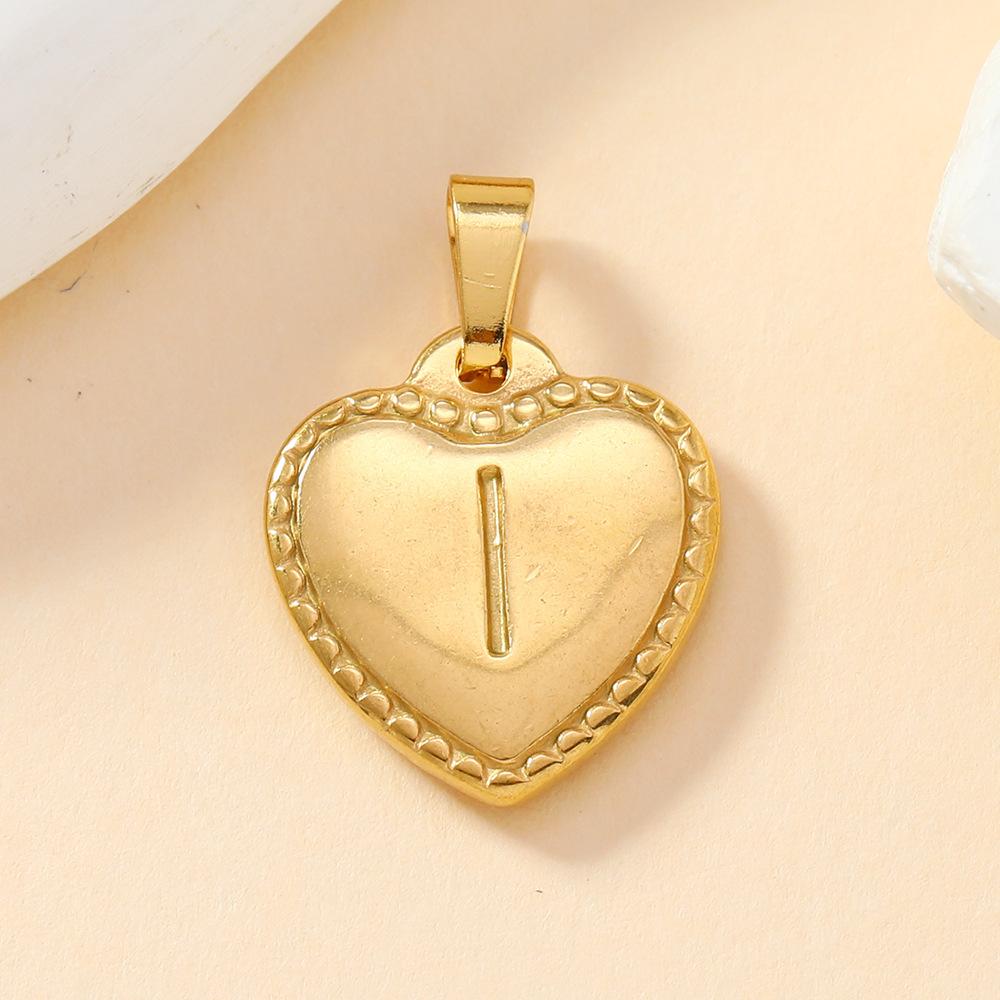 316L Stainless Steel Initial Necklace Letter Heart Pendant Chain For Women Jewelry Accessories