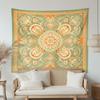 Retro Bohemia Tapestry Floral Wall Art Tapestry Aesthetic Indian Boho Design for Living Room Bedroom Dorm Decor Backdrops Cloth