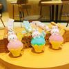 Sweet Pink Delightful Bunny Ice Cream Keychain For School Bags And Purses
