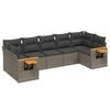 VidaXL Garden Lounge Set with Cushions 7 Pcs, Patio Sofas, Patio Furniture Set, Outdoor Furniture, Grey 3259512