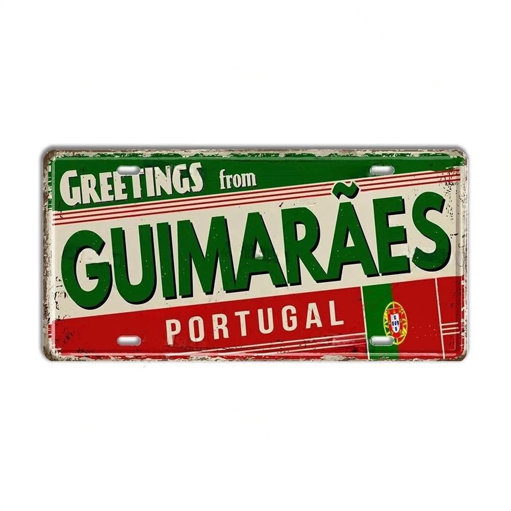 Placa de metal Turquia Portugal Placa de licença Portugal Marco Cidade Estado Placa decorativa Garagem Clube Caverna do homem Bar Pub Decoração de parede