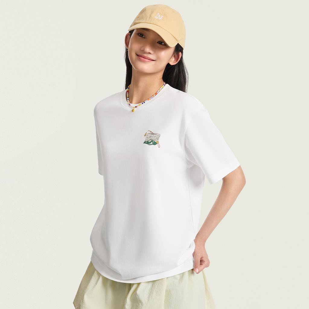 Li-Ning Round Neck Pattern Letter Couple T-Shirt Unisex Tops ATSW295-1
