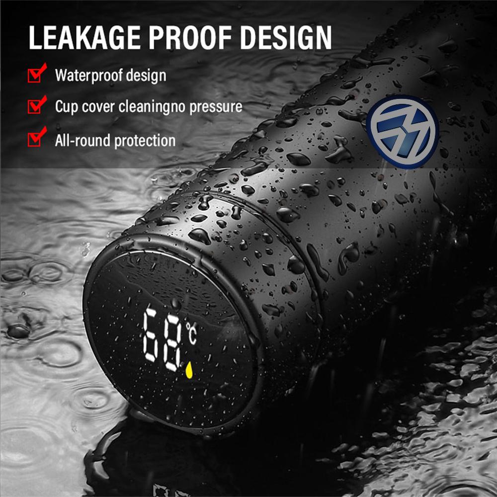 xyz1 Thermos Bottle Smart Cup With Temperature Display 304 Stainless Steel Insulated Vacuum Cup For VW Rline Polo Valve Accessories