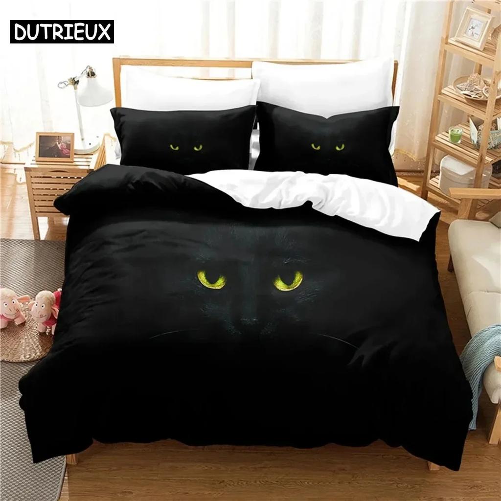 New 3D Print Cute Cat 3D Duvet Cover Bedding Set Comforter Linen Pillowcases Home Decor Single Double Twin King Queen