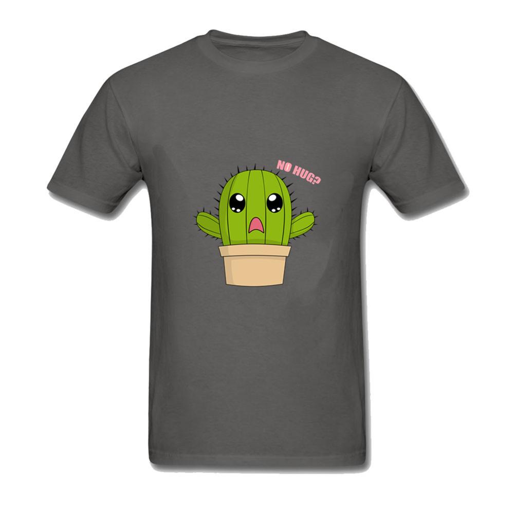 Crop Cactus Hug Pattern No Hug T Shirt Short Sleeve Custom T Shirts