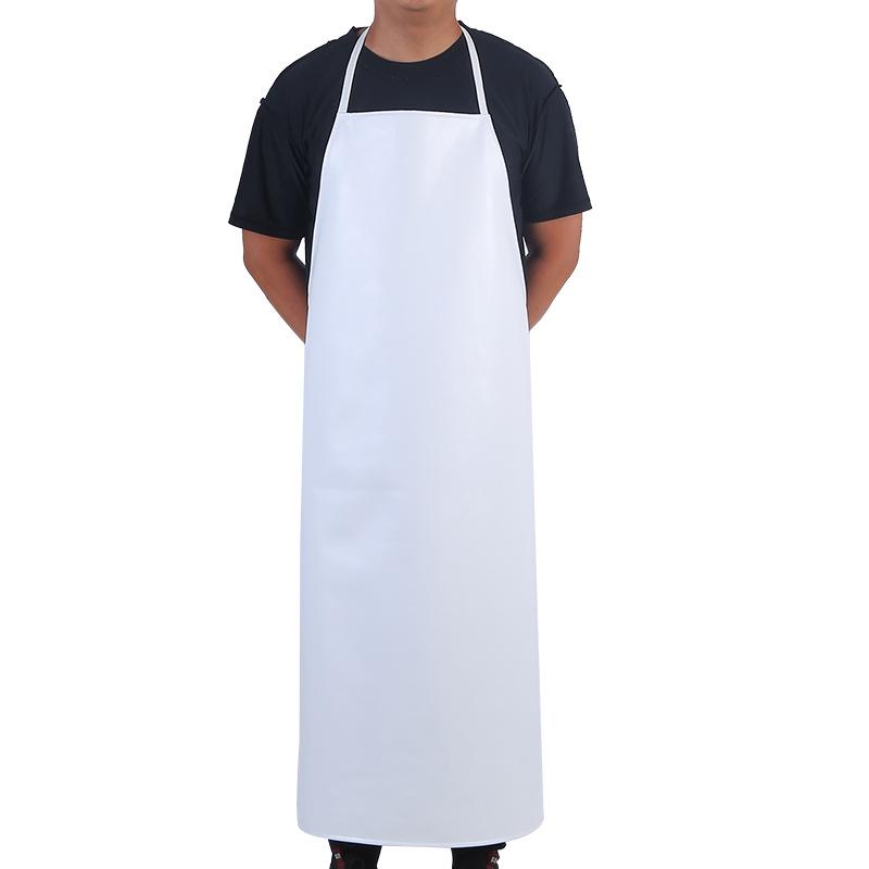 Wasserdichte & Ölbeständige PU-Lederschürze - Extra-Lang, Verdickt, Nackenaufhängung, Taillenbindung für Küche & Arbeitsschutz