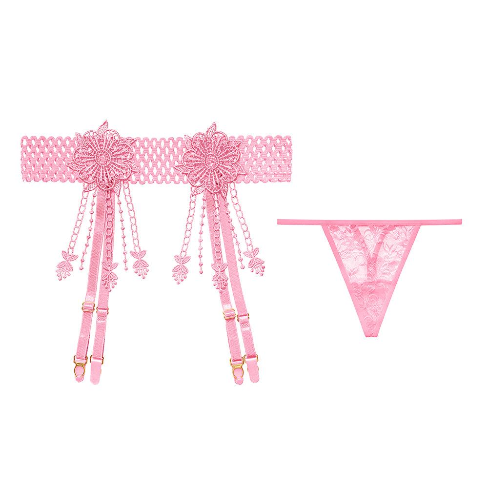 Sexy Women lingerie Stockings Garter Belt Set Lace Tassel Open Crotch Lingerie Sexy Hot Erotic Lace Porn Erotic Lingerie