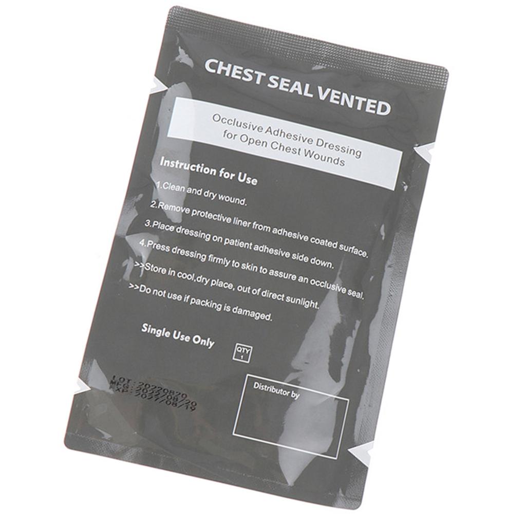 Emergency Trauma Sticker Square Medical Chest Seal Vented Dressing Bandage Chest Seal Outdoor Emergency Medically Tool