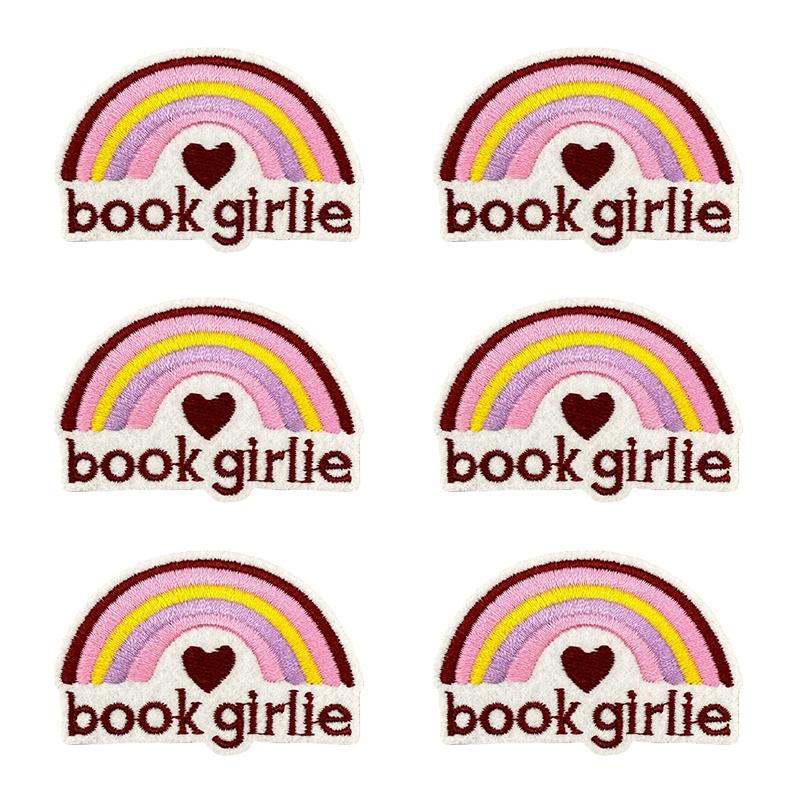 10pcs /Lots Trendy Pattern Letter Slogans Embroidery Patch Diy Pink Cartoon Couple Patch Iron On Patches Sew Stickers Badge Decor 