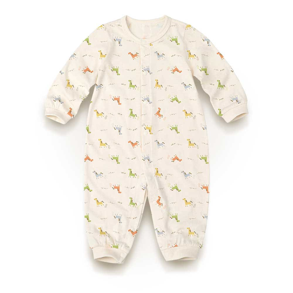 Withorganic Organic Cotton Newborn Romper - Crayon Horse