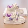 Children's Girls' Sneakers, Spring and Autumn Styles, Fashionable, Soft-soled, Non-slip L Labubu Little Girl's Casual White Shoes