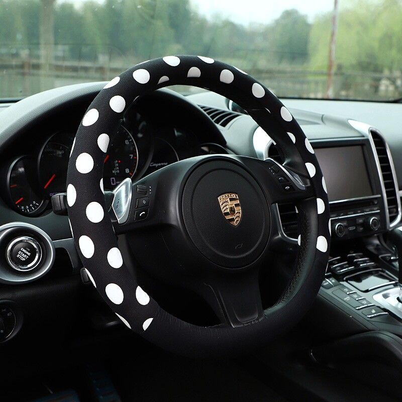 Steering Wheel Cover for Women, Universal for All Seasons, Korean Cute Internet Celebrity Style, Summer Q Car Handlebar Cover, Non-Slip and Absorbent