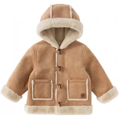 Dave & Bella Boys' Hooded Suede Fleece Lined Jacket
