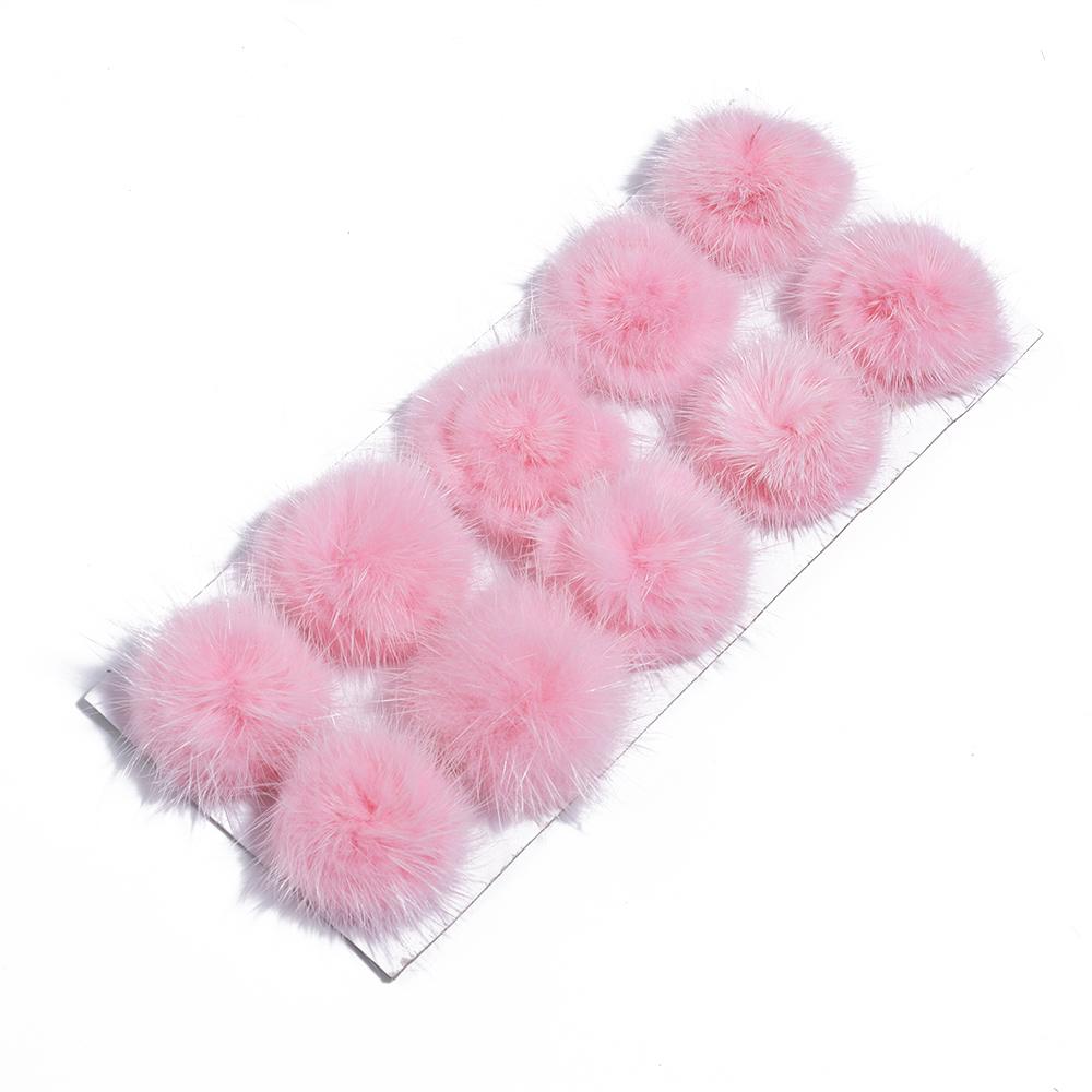 10pcs 3cm Faux Mink Fur Pompom Colorful Fur Pom Poms Balls For DIY Handmade Clothing Sewing Headwear Earrings Decor Accessories