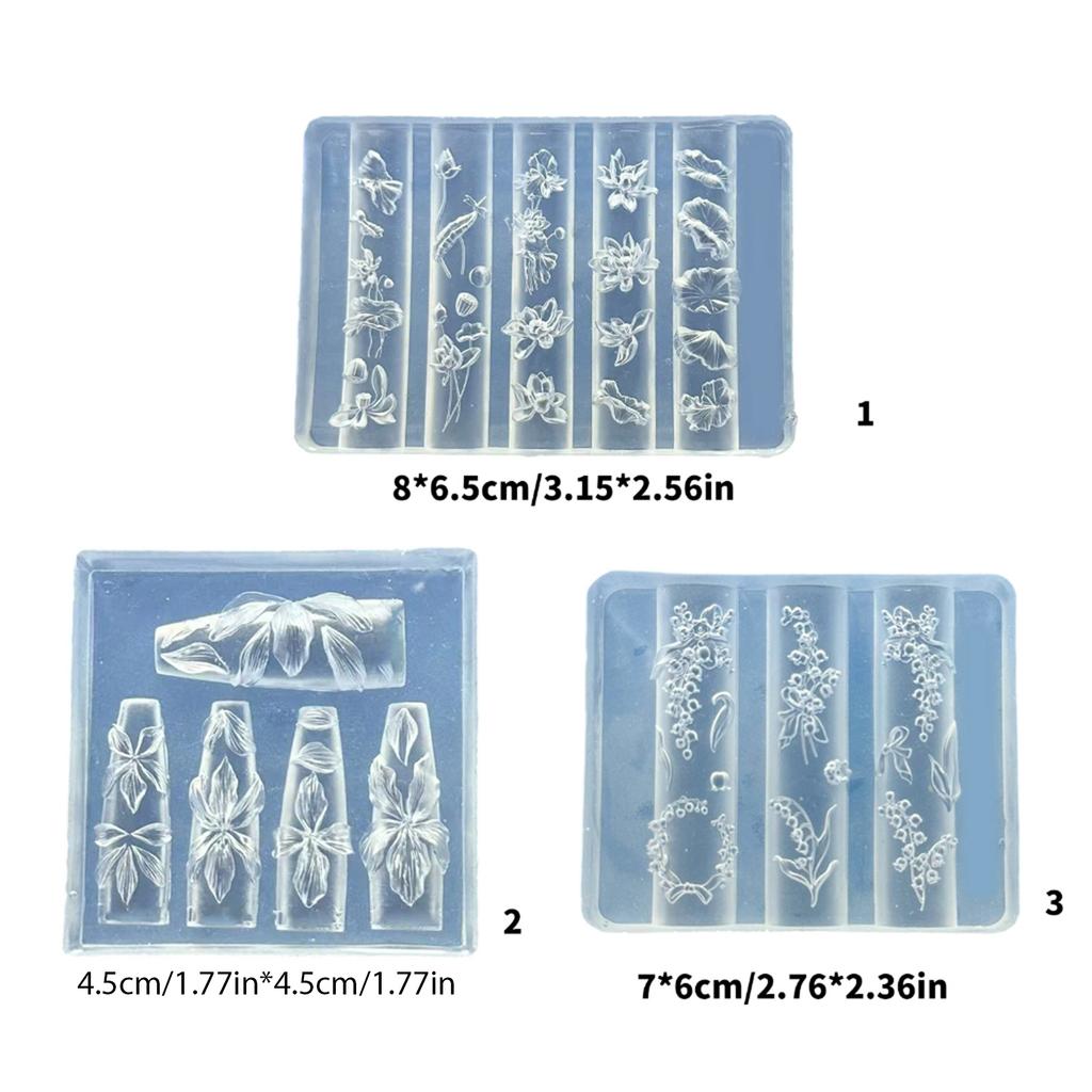 Silikonform für geprägte Nailart-Sticker, filigrane florale Spitzen-Schleifen-Designs, Basteln, einfache Anwendung